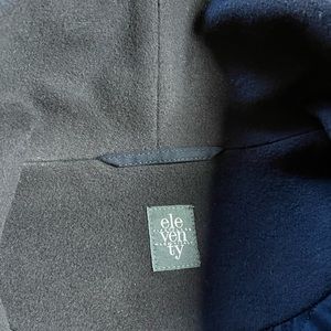 RARE Eleventy Wool Mavy Peacoat with Quilted Lining 48R Made in Italy, pls read